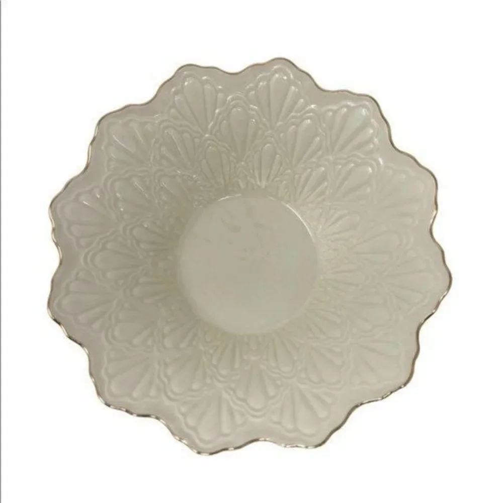 Lenox Gold Rim Textured Bowl Made in USA